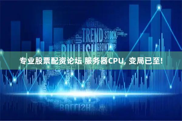 专业股票配资论坛 服务器CPU, 变局已至!